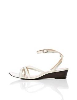 FIND Asymetric Toe Thong Wedge, Damen Peeptoe Sandalen, Elfenbein (Off-White Off-White), 36 EU (3 UK) von find.