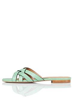 FIND Lattice Strap Mule, Offene Sandalen, Grün (Pale Green Croc), 41 EU (8 UK) von find.