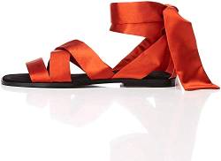 FIND Satin Tie Up, Damen Peeptoe Sandalen, Braun (RUST RUST), 37 EU (4 UK) von find.