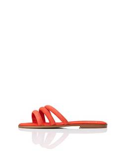 FIND Tubular Strappy, Damen Peeptoe Sandalen, Rot (RED RED), 37 EU (4 UK) von find.