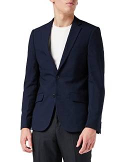 Find Herren Slim Fit Anzugjacke, Blau (Marineblau), 54R, Label: 44R von find.