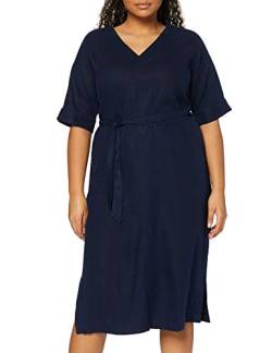 find. Damen Midi A-Linien-Kleid aus Leinen, blau (marineblau), 36, Label: S von find.