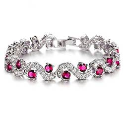 findout Damen Silber Amethyst Kristall Angel Love Bracelets .Für Frauen Mädchen. (1669) von findout