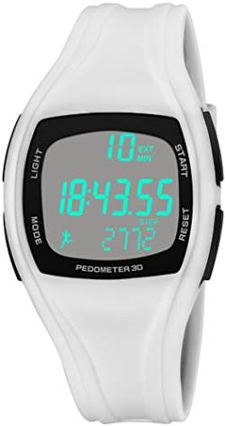 Digital Uhr mit Schrittzähler, Sport Digital Armbanduhr Herren Damen Kinderuhr mit Stoppuhr 50M Wasserdicht Sportuhr LED Kalender Wecker von findtime