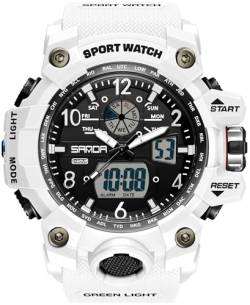 Digitale Armbanduhr Herren Sport Digital Uhren 5ATM Wasserdicht Outdoor Militär Herrenuhren mit Wecker Datum Stoppuhr für Männer Tactical Watch Kunststoff Armband von findtime