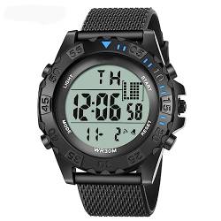 Digitale Sportuhr für Kinder, Mädchen, Jungen, multifunktional, wasserdicht, Chronograph für den Außenbereich, blau, Armband von findtime