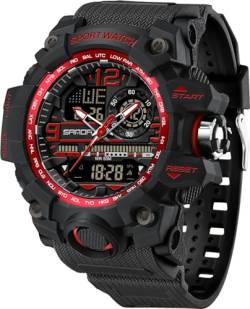 Herren Militär Uhr Digital Sportuhr Outdoor Armbanduhr Herren mit Wecker Datum Digitaluhr für Jugendliche Tactical Watch Herrenuhren 50M Wasserdicht 12/24 Stunden von findtime