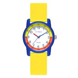 Kinderuhr Junge Armbanduhr Kinder Junge Uhr Kinder Uhren für Jungs Kinder Uhren Mädchen Uhr Jungen 12 Jahre, Gelb Navyblau von findtime