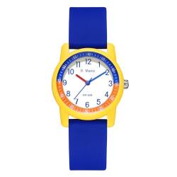 Kinderuhr Junge Armbanduhr Kinder Junge Uhr Kinder Uhren für Jungs Kinder Uhren Mädchen Uhr Jungen 12 Jahre, Navyblau Gelb von findtime