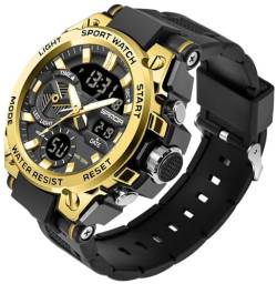 Militär Uhr Herren Armbanduhr Multifunktions Analog Digitale Sportuhr mit Stoppuhr Wecker Jungen 5ATM Wasserdicht Army Herren Uhren mit Beleuchtung Datum und Wochentag Casual Sport Watch von findtime