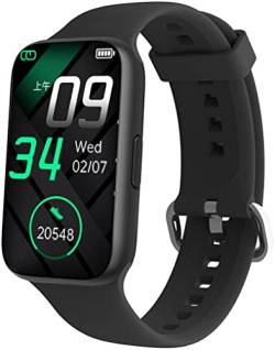 Smartwatch 1.47 Zoll Touchscreen Fitness Armband Schrittzähler Kalorie Smart Watch Damenuhr mit Herzfrequenz,Blutdruck,Schlafüberwachung Fitness Tracker für iOS Android von findtime