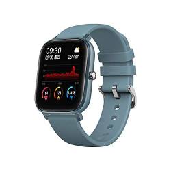 Smartwatch für Anrufe mit Lautsprecher, Touchscreen, direkte Kopplung mit Bluetooth-Kopfhörern, kabellos, Schrittzähler, Sportuhr, blau, Gurt von findtime