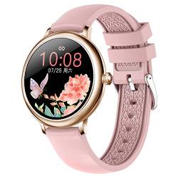 Smartwatch für Damen, 2022, SMS-Anruf, Smartwatch, für Damen, Smartwatch, wasserdicht, für Android iOS, 26 Funktionen, Herzfrequenz, Schrittzähler, Kalorien, gold von findtime