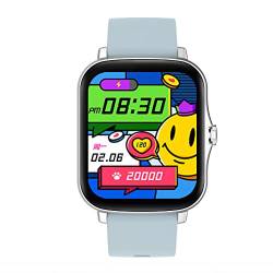Smartwatch für Herren und Damen, Sport, mit Bluetooth-Kopfhörern, kabellos, Fitness-Armbanduhr, Touchscreen, grau von findtime