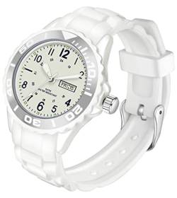 Uhr Damen Armbanduhr Mädchen Damenuhren Armbanduhr Jungen 5ATM Wasserdicht Damenarmbanduhr Damenuhr mit Silikonarmband Analog Quarz Woche Süße Farbe Buntfarbig Kinderuhr Junge Kinder Uhren für Jungs von findtime