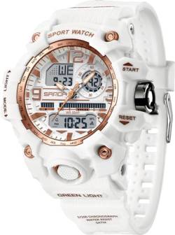 Uhr Damen Digitale Armbanduhr Damen mit Wecker Kalender LED Digitaluhr Mädchen Jungen 50M Wasserdicht Military Watch Stoppuhr 12/24 Stunden Kinderuhr Digital und Analog Sportuhren von findtime