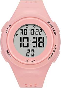 findtime Armbanduhr Digital Sport Uhren Unsix Digitaluhr mit Alarm Kalender Stoppuhr LED 12/24-Stundenanzeige 5ATM wasserdichte Armbanduhr für Herren Damen Teenager von findtime