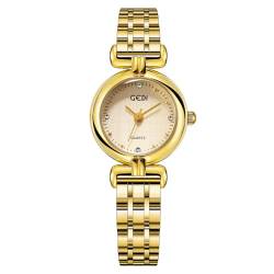 findtime Damenuhr Gold Uhr Damen Gold Armbanduhr Damen Gold wasserdichte im Täglichen Gebrauch von findtime
