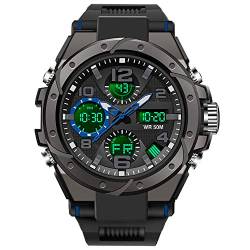 findtime Herren Digitaluhr Militär Sportuhren Tactical Armbanduhr Military Watch Uhr Sportuhr Outdoor Digital 5 ATM Wasserdicht Uhren Männer Stoppuhr Kalender Wecker Countdown Datum von findtime