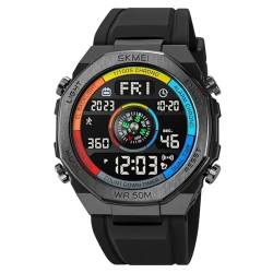 findtime Militär Uhren Herren Digitaluhr Outdoor Sport Schrittzähler ohne app und Handy Kalorienzähler Herrenuhr Digital Armbanduhr Tactical Watch Military Wasserdicht Stoppuhr Chronograph Jungen von findtime