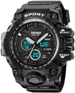 findtime Uhren Herren Analog und Digital Armbanduhr Herren mit Datum Wecker LED 12/24H Digitaluhr für Herren Jungen Militärische Sportuhr Männer Stoppuhr 50m Wasserdicht von findtime