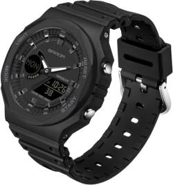 findtime Unisex Digitale Armbanduhr Damen Herren Schawrz Digitaluhr für Jungen Mädchen Männer mit Wecker Stoppuhr 5 ATM Wasserdicht von findtime