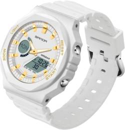 findtime Unisex Digitale Armbanduhr Damen Herren Weiß Digitaluhr für Jungen Mädchen Männer mit Wecker Stoppuhr 5 ATM Wasserdicht von findtime