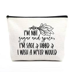 Witchy Gifts Witch Stuff Witchy Makeup Bag Witch Decor Witchcraft Supplies Meditation Bag Halloween Birthday Gifts for Witchcraft Lover Women Tarot Cards for Beginners Coven Sister I'm Not Sugar von fkovcdy