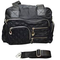 flevado Damen Umhängetasche Schultertasche Freizeittasche Teenager viel Stauraum Farbe wählbar (Schwarz) von flevado