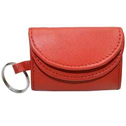 flevado kleine Mini Party Geldbörse mit Schlüsselring Echt Leder (rot) von flevado