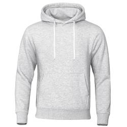 flintronic Hoodie, Hoodie Pullover, Kapuzen Pullover Hoody Sweatshirt, Unisex-Fleece-Sweatshirt mit Kapuze, Grau von flintronic