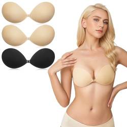 flintronic Klebe BH Push Up, Trägerloser BH, Wiederverwendbare Unsichtbar von flintronic