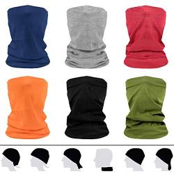 flintronic Multifunktionstuch Gesichtsmaske Elastische Schlauchtuch Mundschutz Maske Herren/Damen Halstuch Kopfbedeckung Sonnenschutz Maske Balaclava Loop-Schal für Yoga Laufen Wandern von flintronic