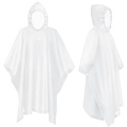 flintronic Regenponcho Regenmantel für Herren Damen, 2 Stück Wiederverwendbar Wasserdicht Regencape Regenjacke, Eva Regenjacke Unisex, für Camping, Wandern, Reisen, Radfahren von flintronic