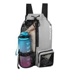 flintronic Rucksack mit Kordelzug, Wasserdichte Schwimmtasche, Sport-Turnbeutel mit Nass-und Trockenfach, Netztaschen mit Kordelzug, Großer Sporttasche für Männer&Frauen, für Strand, Schwimmen, Sport von flintronic