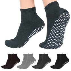 flintronic Yoga Socken, 5 Paare Antirutsch Socken, Rutschfeste Socken Sport für Yoga, Barre, Pilates, Tanz, Barfuß, Trampolin, Zuhause, Krankenhaus für Damen und Herren von flintronic