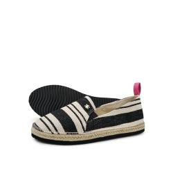 flip*flop Damen Espadrille Espadrille*Striped, Schwarz, Größe 37 EU von flip*flop