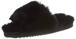 flip*flop Damen Slide Fur Sandalen, Black, 41 EU von flip*flop