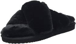 flip*flop Damen crossfur 2 Hausschuh, Black, 36 EU von flip*flop