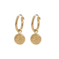 float Damen Ohrringe Mandala aus 925 Sterling Silber und 18k vergoldet in Geschenkverpackung von float