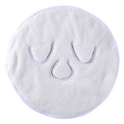floatofly Gesichtsdampf-Handtuch, kein Ausfallen, Gesichtshandtuch, Gesichtspflege, Wasseraufnahme, weich, schrumpfende Poren, Weiß, 25 x 25 cm von floatofly