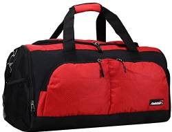 foolsGold Große Sporttasche, schwarz/red, Reisetasche von foolsGold