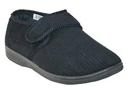 footloose.shoes Orthopädische Herren-Hausschuhe für Diabetiker, leicht zu schließen, breite Passform, mit Riemen, Größen 39-42, Navy Ken, 44 EU von footloose.shoes