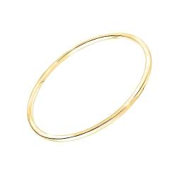 Lucchetta - 9k Gelbgold Starres Armreif 4.3gr - 22cm | Goldarmband Damen 375 Echtgold | Hochwertiges Schmuck hergestellt in Italien von forme di Lucchetta