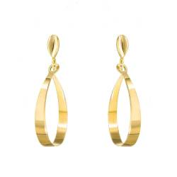 Lucchetta - Gelbgold Ohrringe in Tropfenform, 9 Karat | Gold Ohrringe Damen 375 Echtgold | Hochwertiges Schmuck hergestellt in Italien von forme di Lucchetta