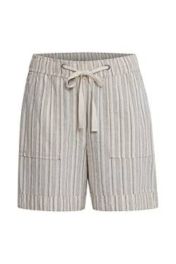 fransa 20609301 Damen Leinenshorts Chino Shorts Bermuda Kurze Hose mit Kordeln Leinen Mix Regular Fit, Größe:XS, Farbe:Birch Mix (200739) von fransa