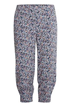 fransa 20610050 Damen Haremshose Pumphose Pluderhose Yoga Pants Loose Fit Mid Waist mit Print Muster, Größe:XL, Farbe:Vintage Indigo Mix (200971) von fransa