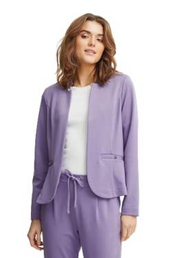 fransa FRCEDILAN Damen BlazerKurzblazer Jacke Stehkragen ohne Knopfleiste Taschen mit Druckknopf, Größe:L, Farbe:Purple Haze (183718) von fransa