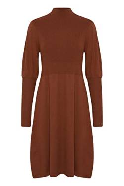 fransa FRDEDINA Damen Strickkleid Feinstrickkleid knieumspieltes Kleid mit Stehkragen und Puffärmeln, Größe:L, Farbe:Sequoia (191333) von fransa