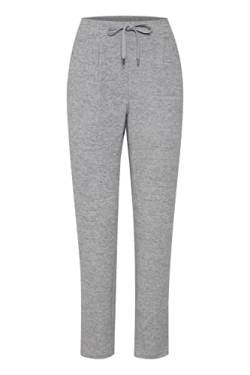 fransa FRDefauna Damen Sweathose Sweatpants Relaxhose Pants mit Print und Kordeln Regular Fit, Größe:XL, Farbe:Light Grey Melange (200122) von fransa